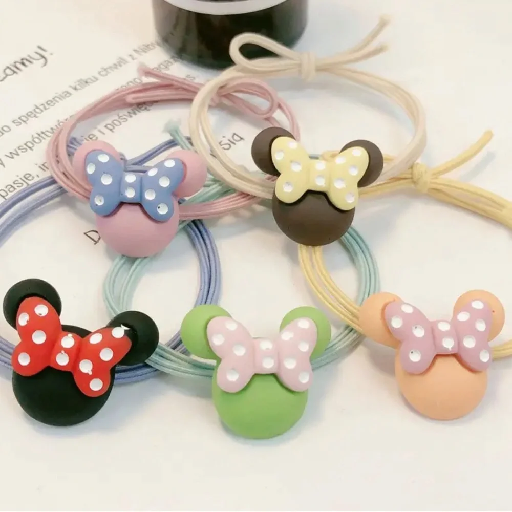 NIP 5pc Minnie Mouse Hair Tie Set